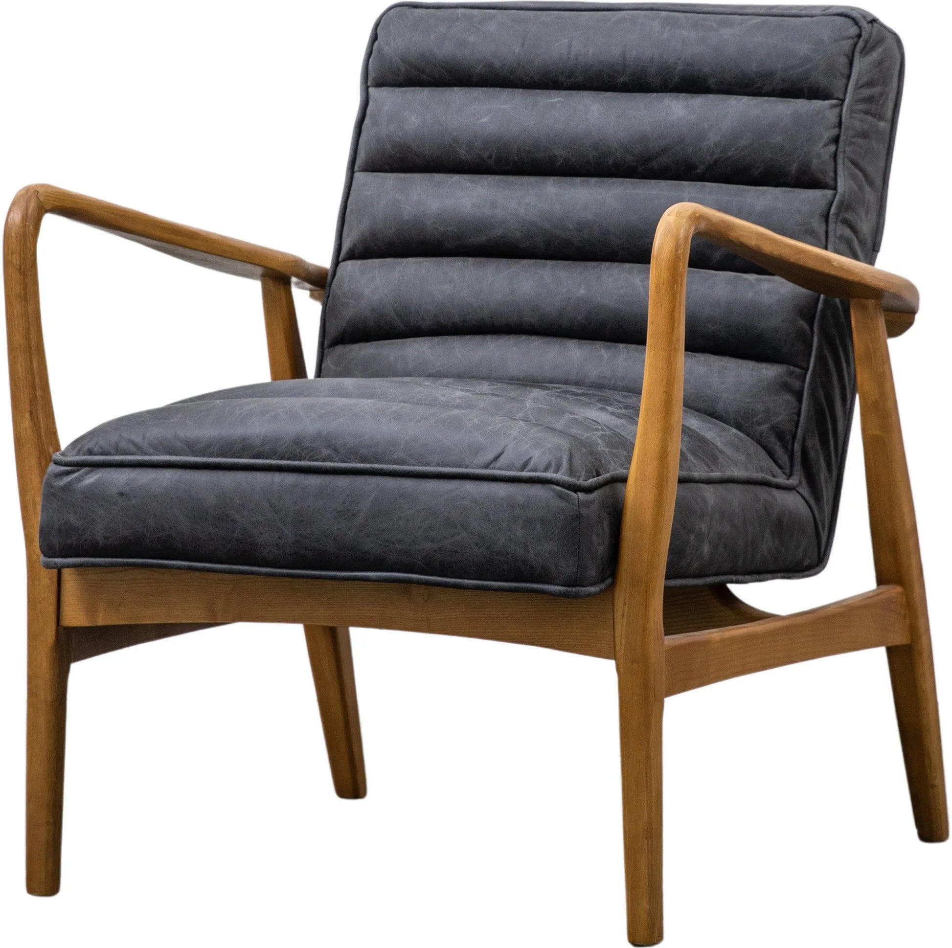 Gallery Direct Datsun Armchair in Antique Ebony Leather