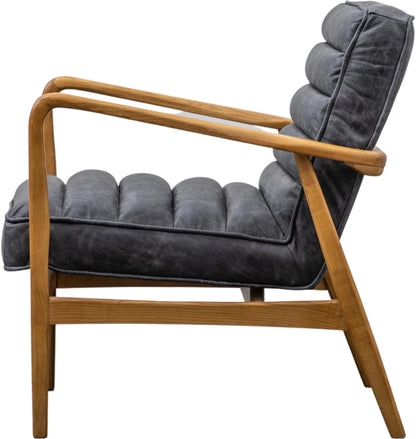 Gallery Direct Datsun Armchair in Antique Ebony Leather