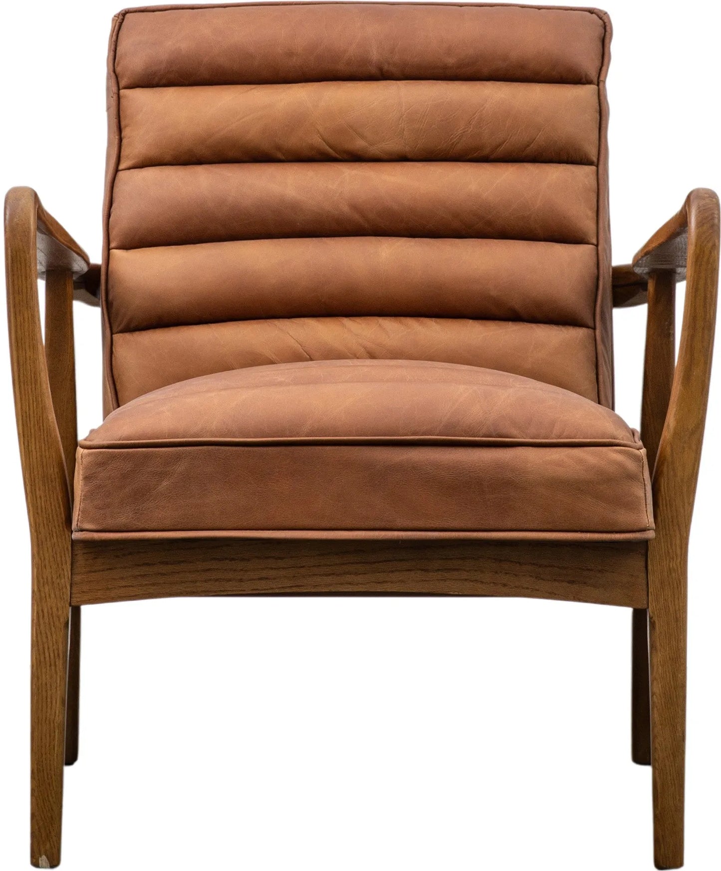 Gallery Direct Datsun Armchair in Vintage Brown Leather