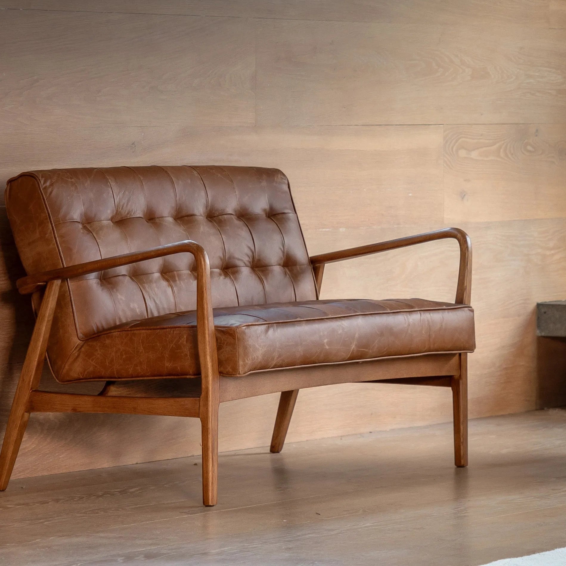Gallery Direct Humber Armchair in Vintage Brown Leather