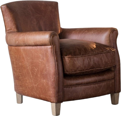 Gallery Direct Mr. Paddington Chair in Vintage Brown Leather