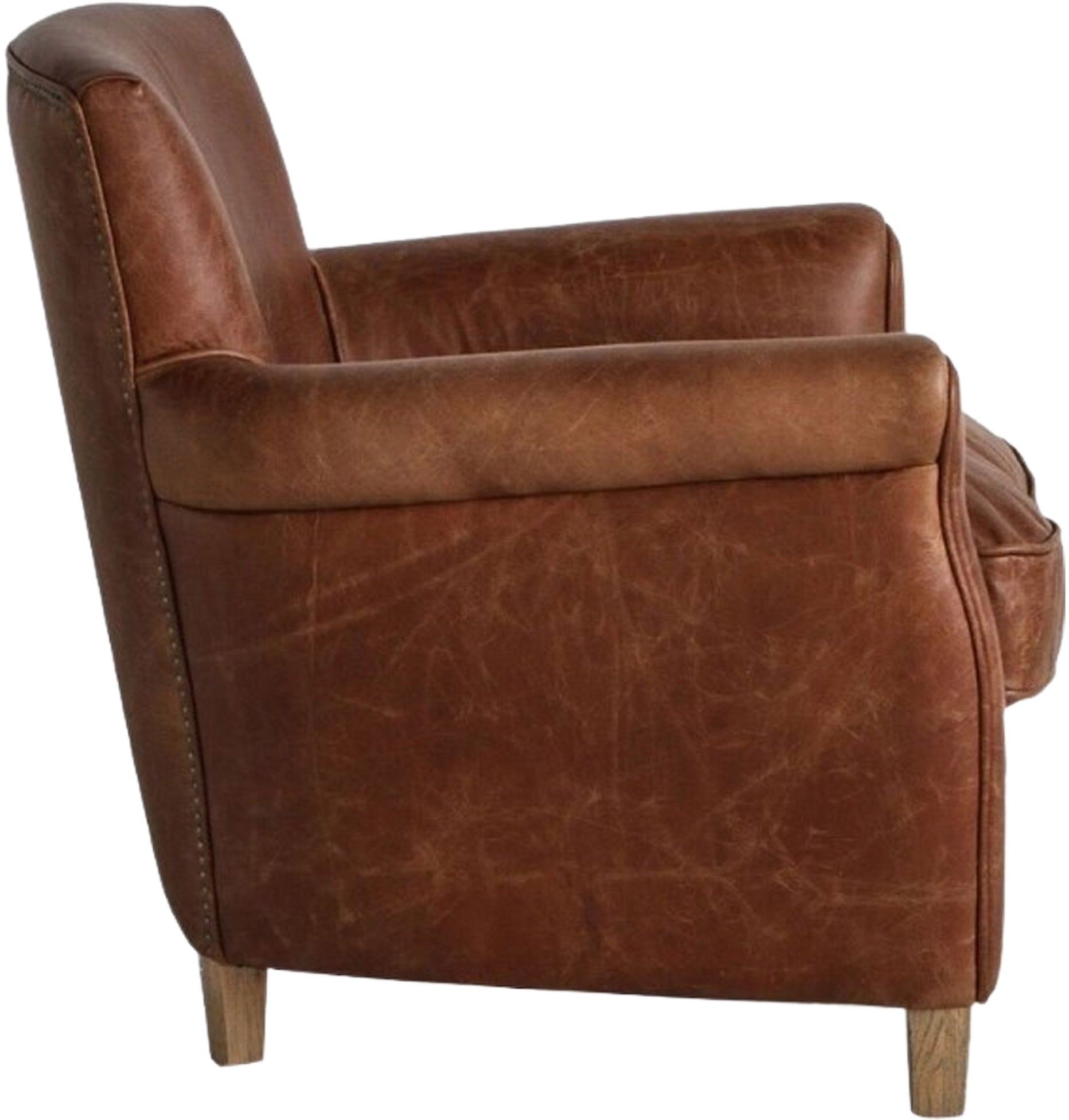 Gallery Direct Mr. Paddington Chair in Vintage Brown Leather