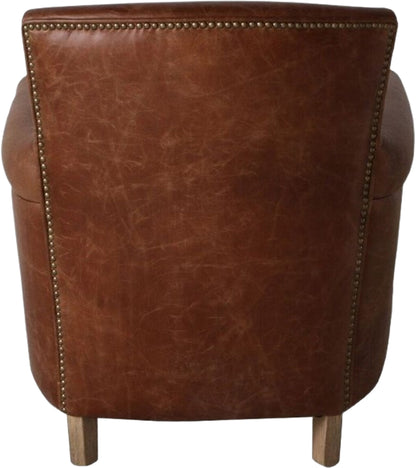 Gallery Direct Mr. Paddington Chair in Vintage Brown Leather