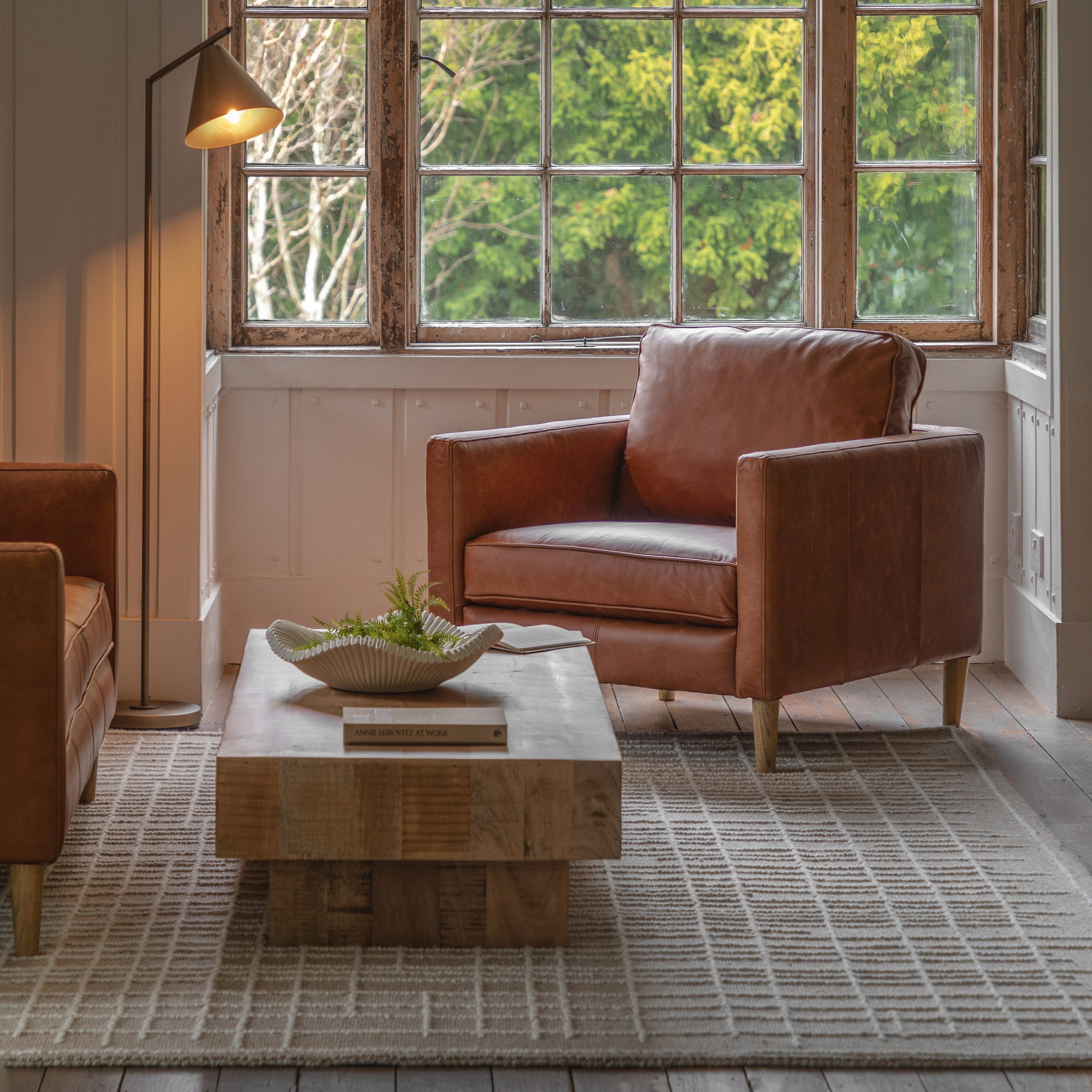 Gallery Direct Osborne Armchair in Vintage Brown Leather