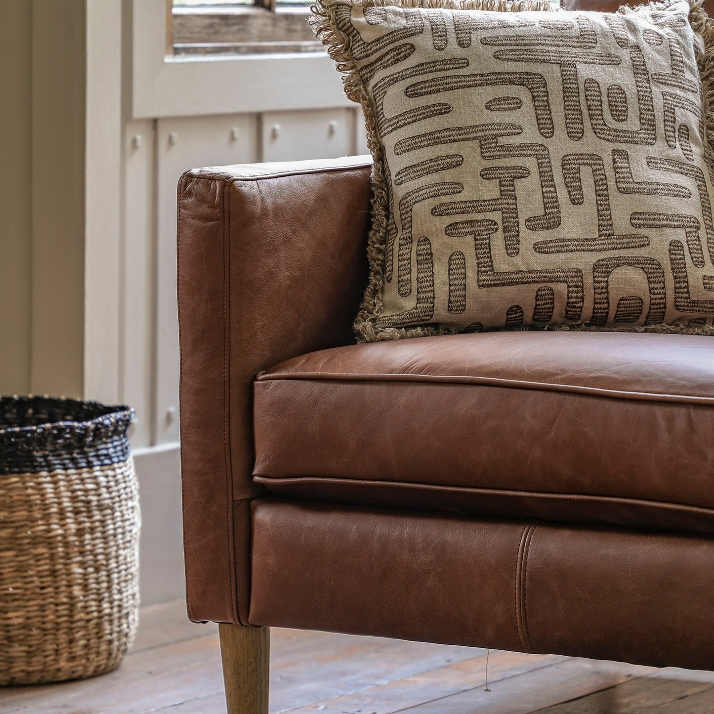 Gallery Direct Osborne Armchair in Vintage Brown Leather