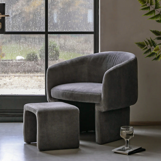 Gallery Direct Asko Armchair in Anthracite