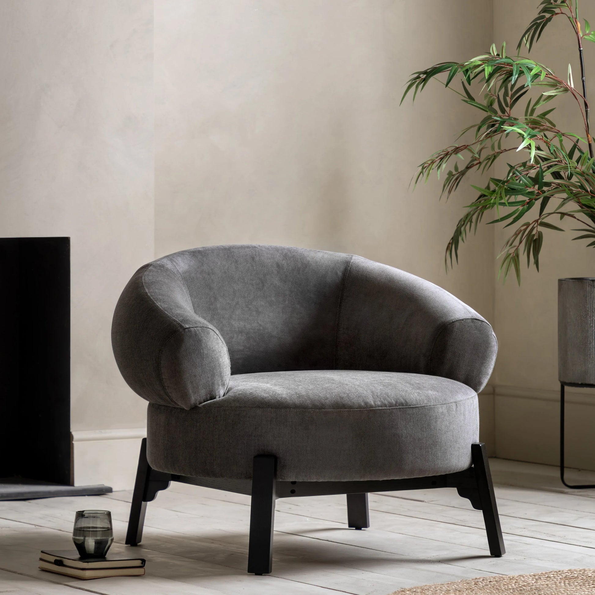 Gallery Direct Ardo Armchair in Anthracite