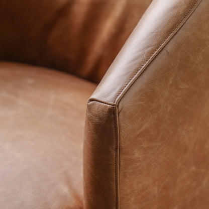 Gallery Direct Tindon Armchair in Vintage Brown Leather