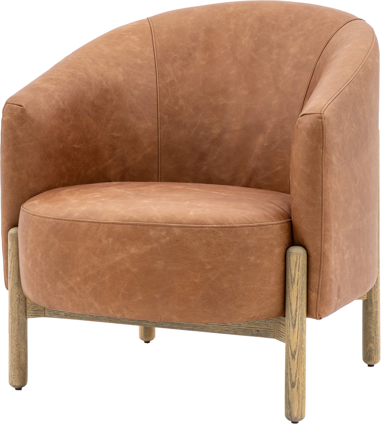 Gallery Direct Tindon Armchair in Vintage Brown Leather