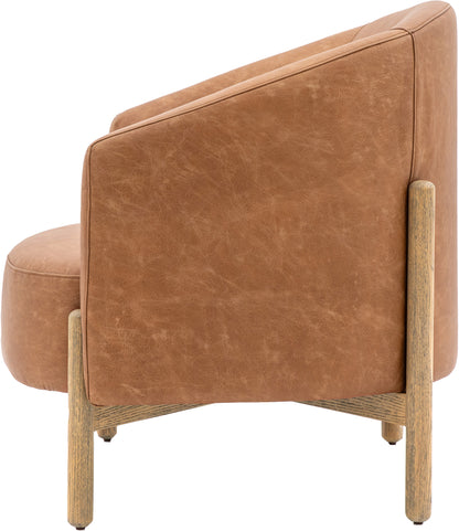 Gallery Direct Tindon Armchair in Vintage Brown Leather