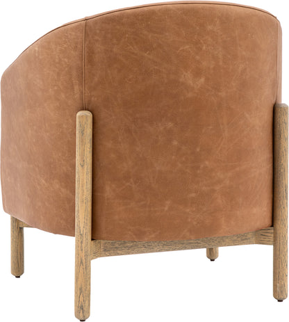 Gallery Direct Tindon Armchair in Vintage Brown Leather