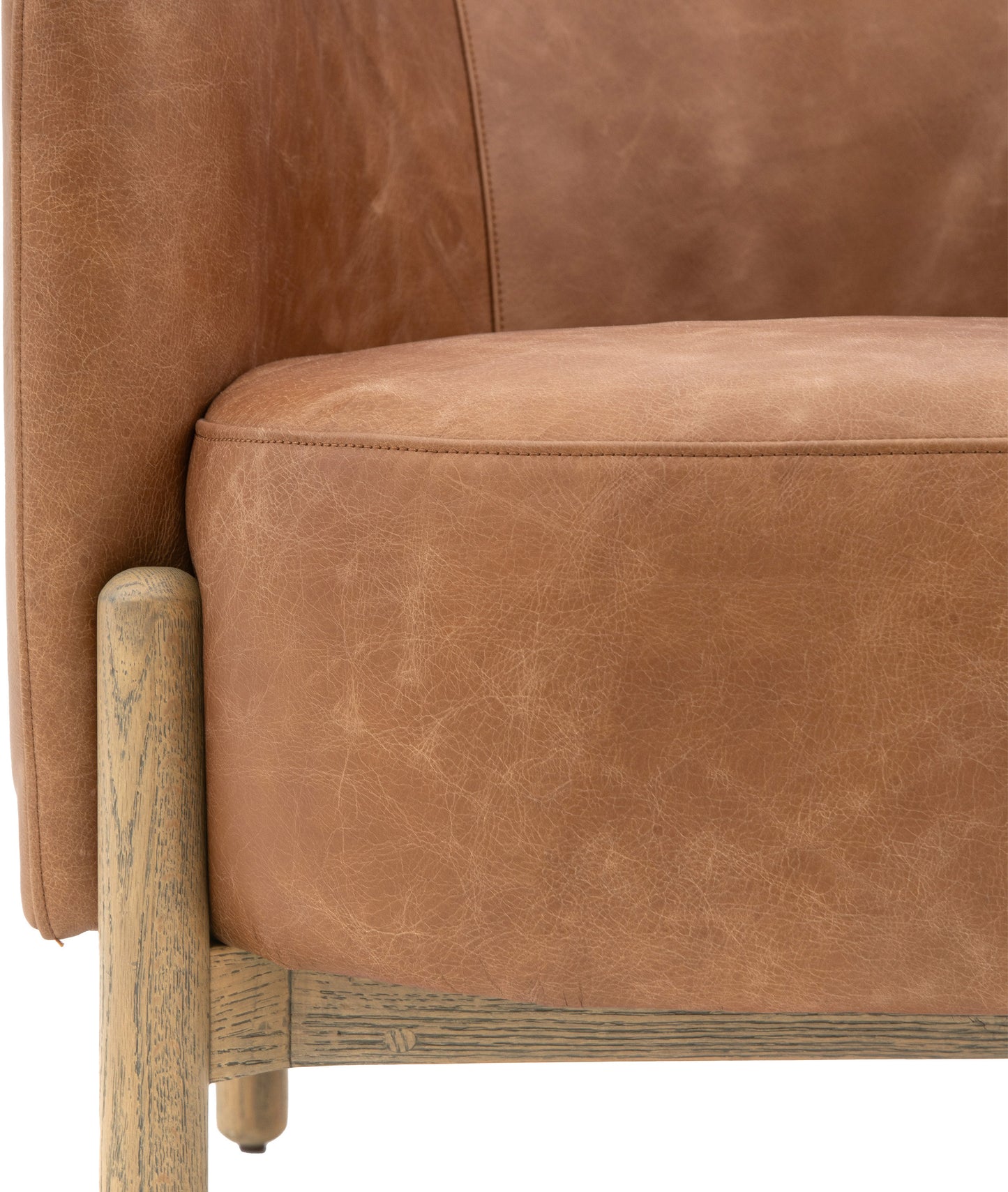 Gallery Direct Tindon Armchair in Vintage Brown Leather