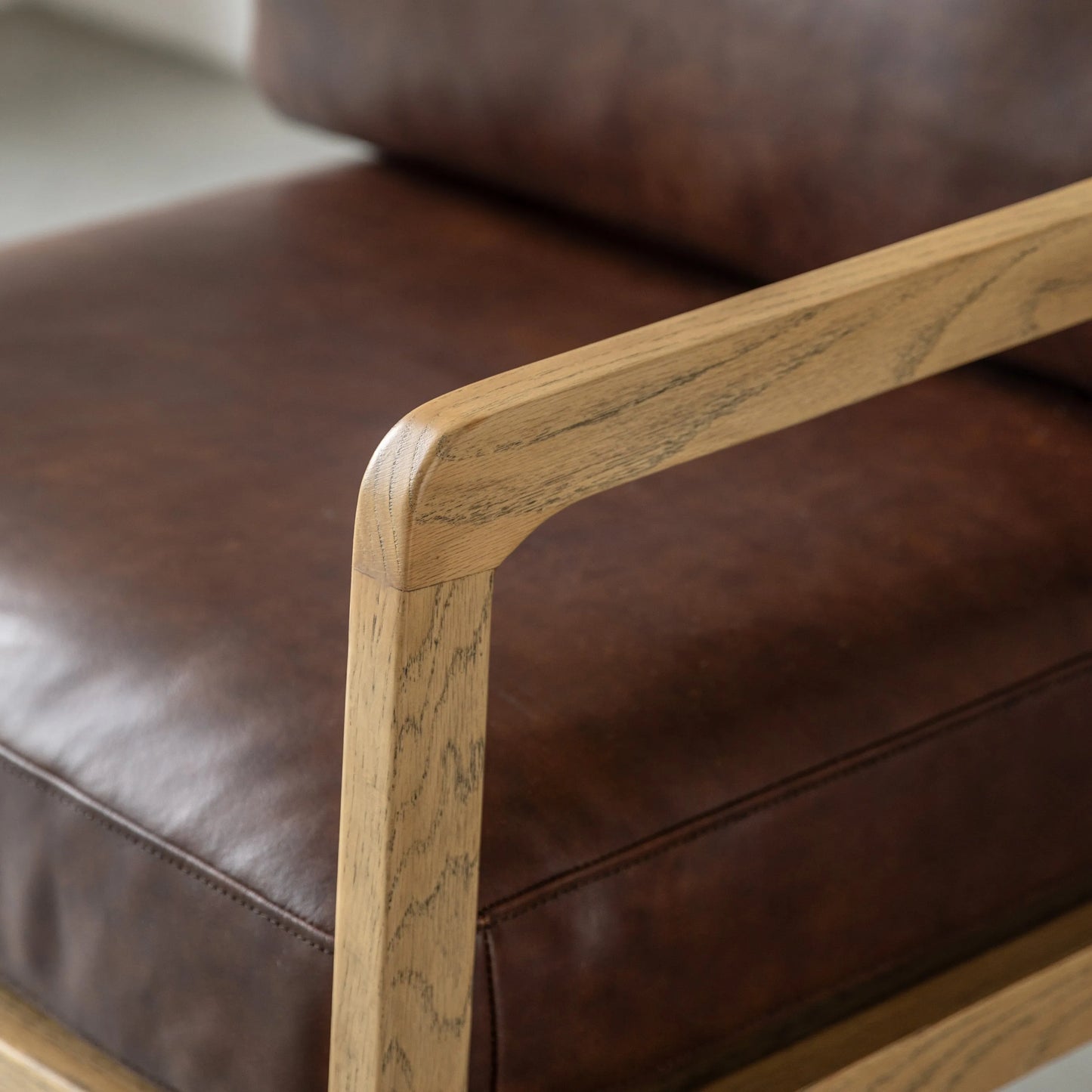 Gallery Direct Cortona Armchair in Antique Brown Leather