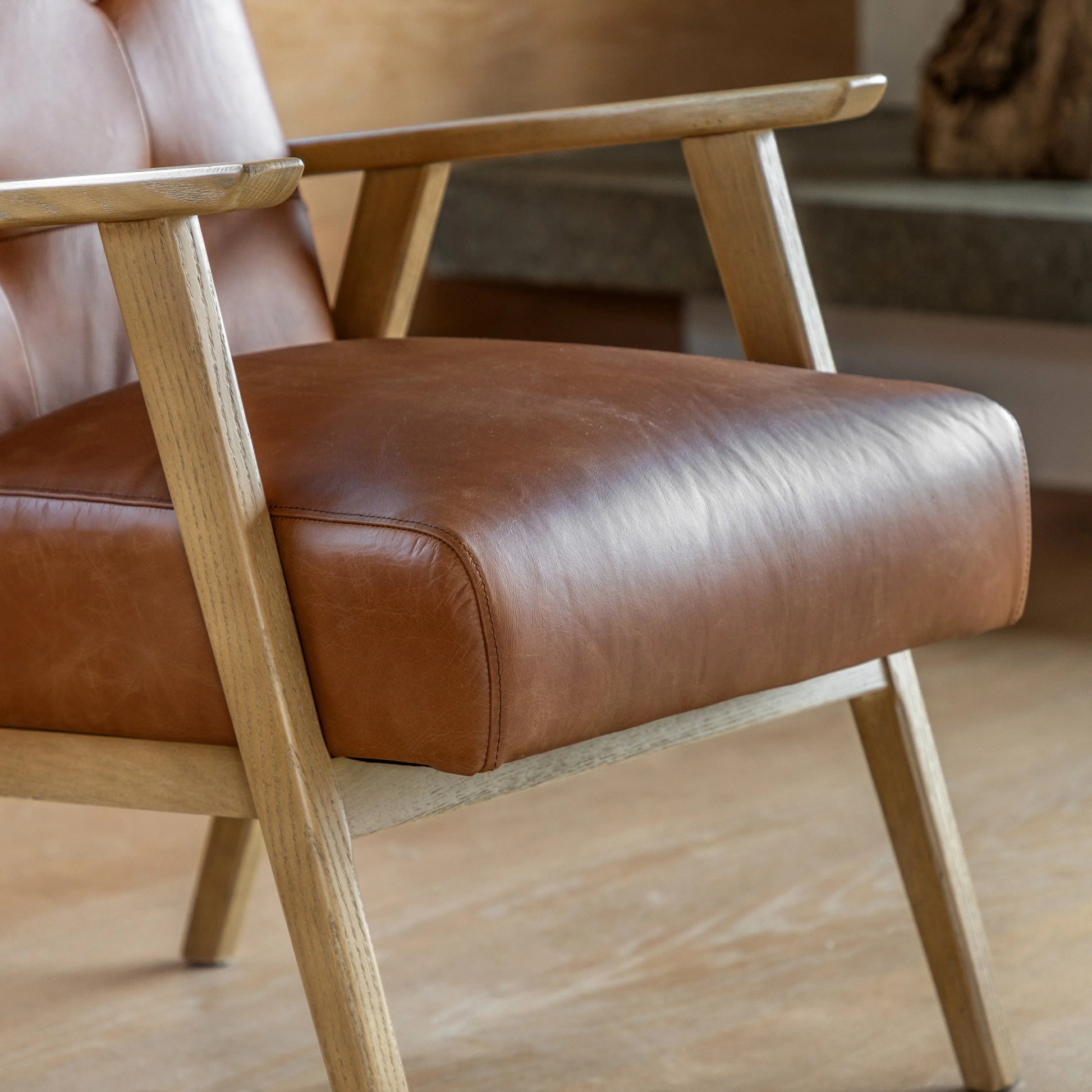 Gallery Direct Blackhall Armchair in Antique Brown Leather