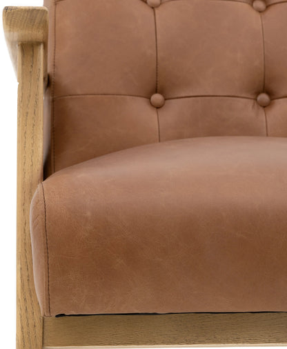 Gallery Direct Blackhall Armchair in Antique Brown Leather