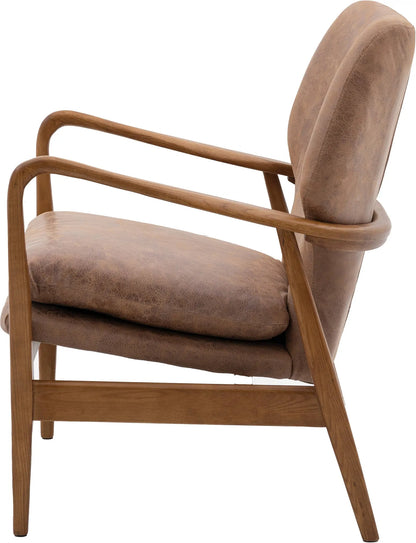 Gallery Direct Jensen Armchair in Brown Leather