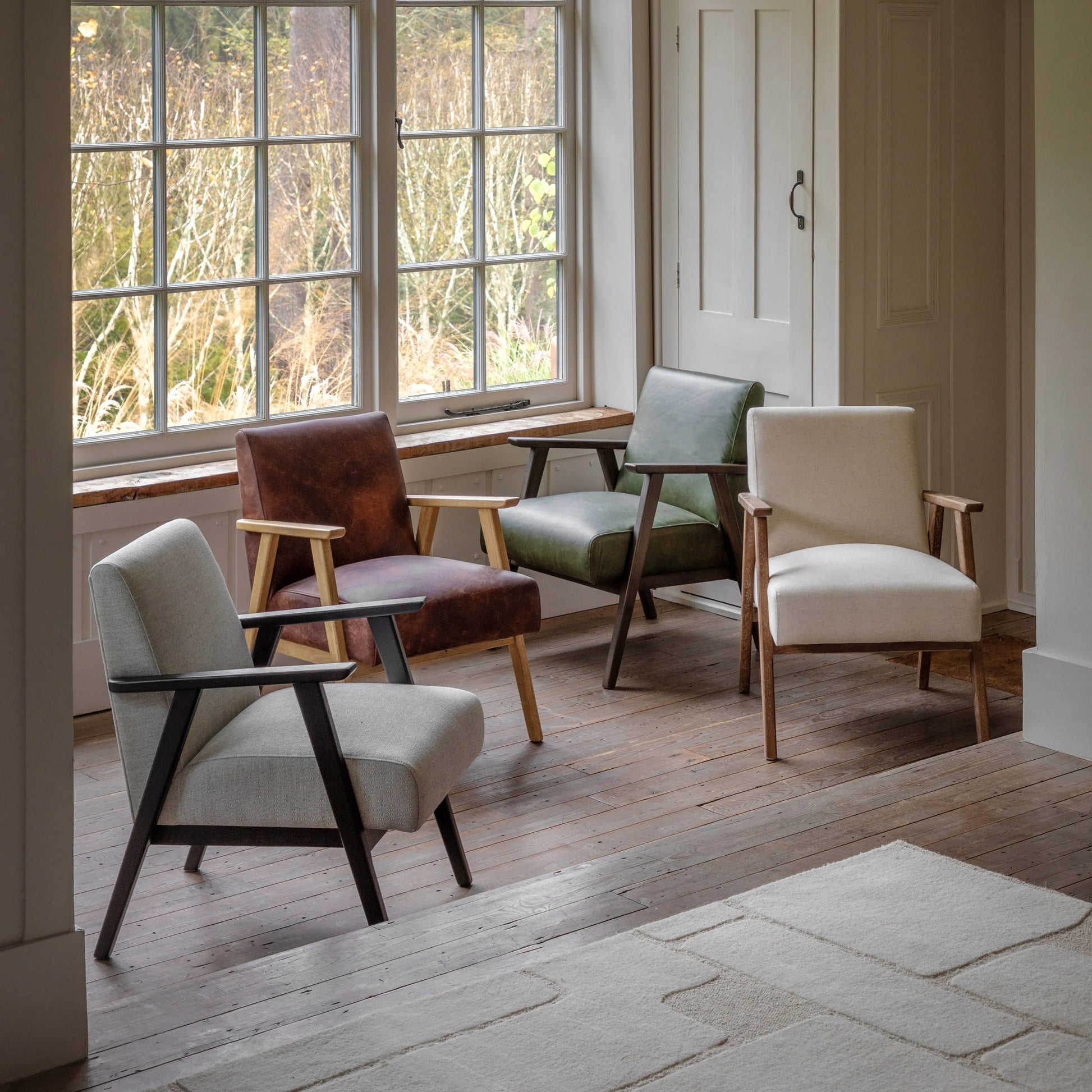 Gallery Direct Neyland Armchair in Heritage Green Leather