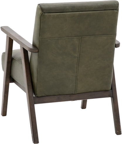 Gallery Direct Neyland Armchair in Heritage Green Leather