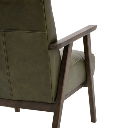 Gallery Direct Neyland Armchair in Heritage Green Leather