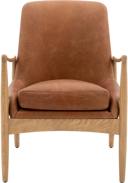 Gallery Direct Carrera Armchair in Brown Leather