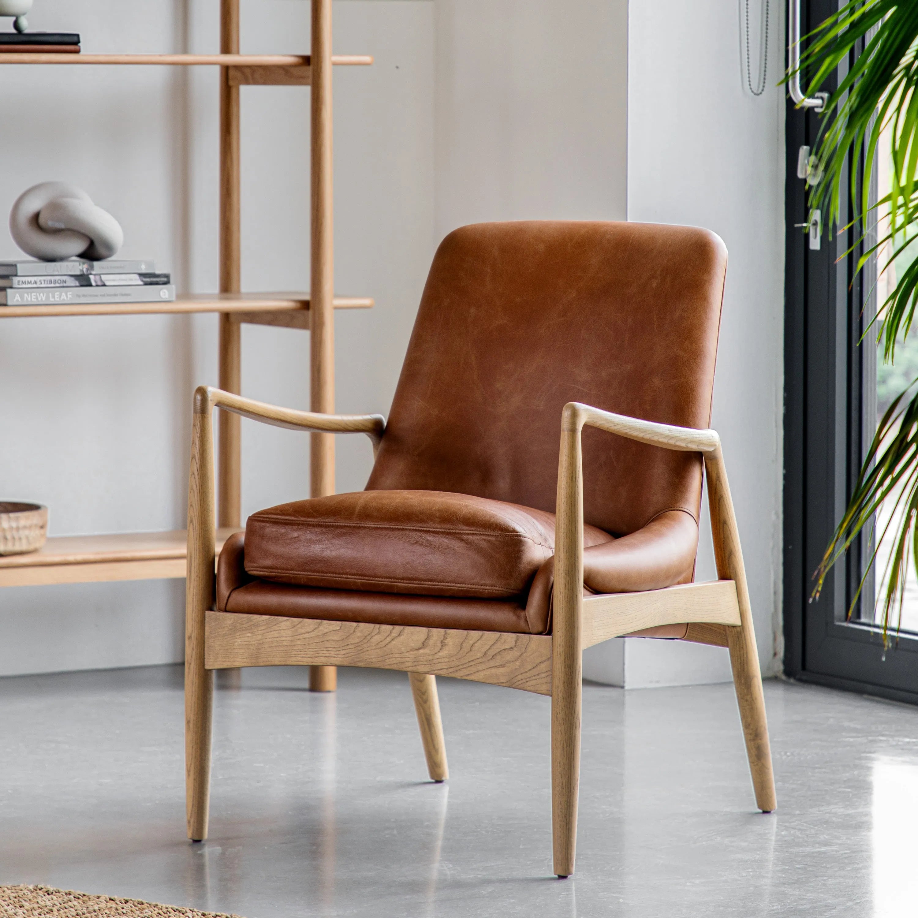 Gallery Direct Carrera Armchair in Brown Leather