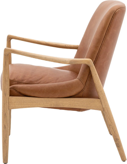 Gallery Direct Carrera Armchair in Brown Leather