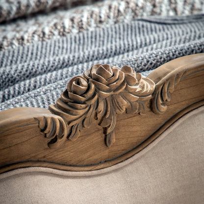 Gallery Direct Chic Weathered Super King Linen Upholstered Bed