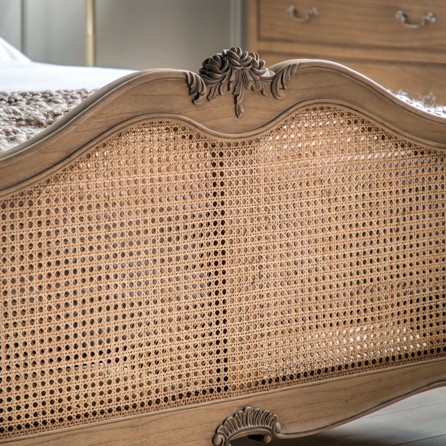 Gallery Direct Chic Weathered Super King Cane Bed