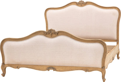 Gallery Direct Chic 5' Linen Upholstered Bed Weathered