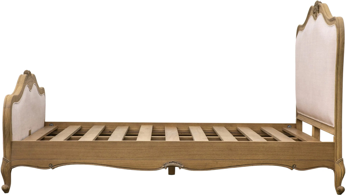 Gallery Direct Chic 5' Linen Upholstered Bed Weathered