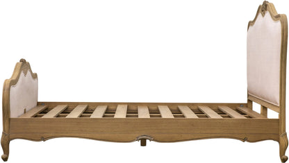 Gallery Direct Chic 5' Linen Upholstered Bed Weathered