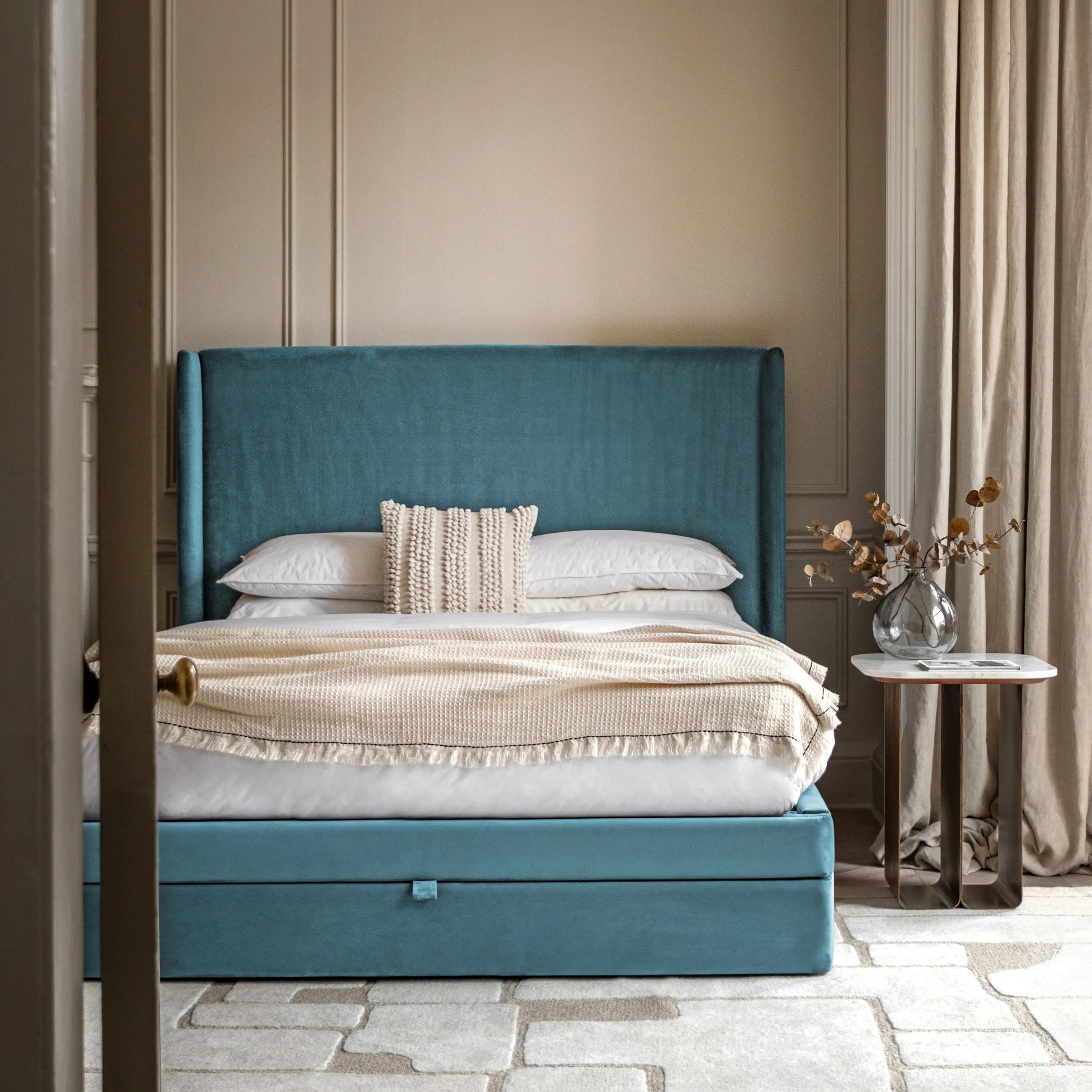 Gallery Direct Halstead Kingsize Bed in Atlantic