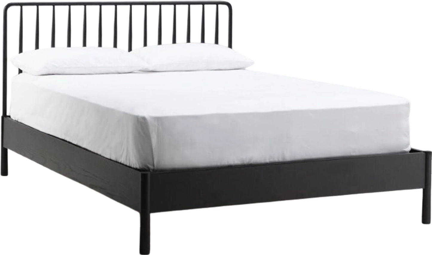 Gallery Direct Wycombe Double Spindle Bed Black
