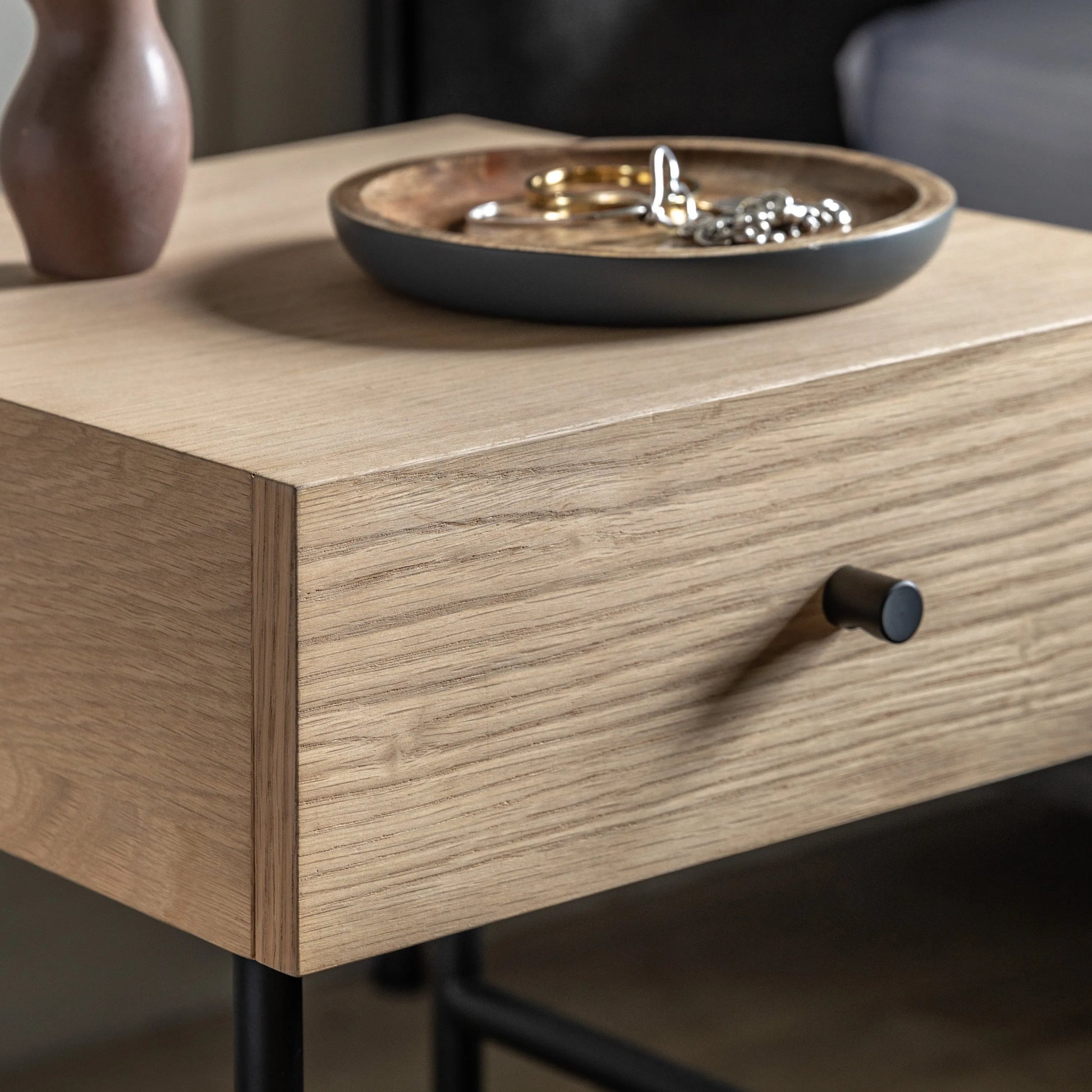 Gallery Direct Ashdown 1 Drawer Bedside Table