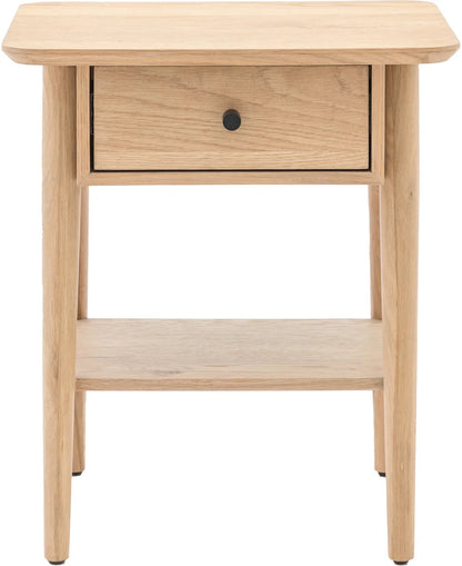 Gallery Direct Hatfield 1 Drawer Bedside Natural