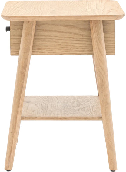 Gallery Direct Hatfield 1 Drawer Bedside Natural