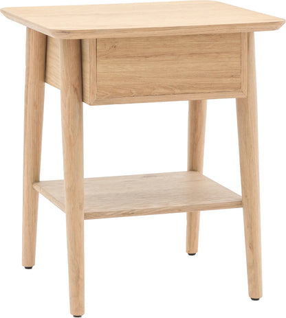 Gallery Direct Hatfield 1 Drawer Bedside Natural