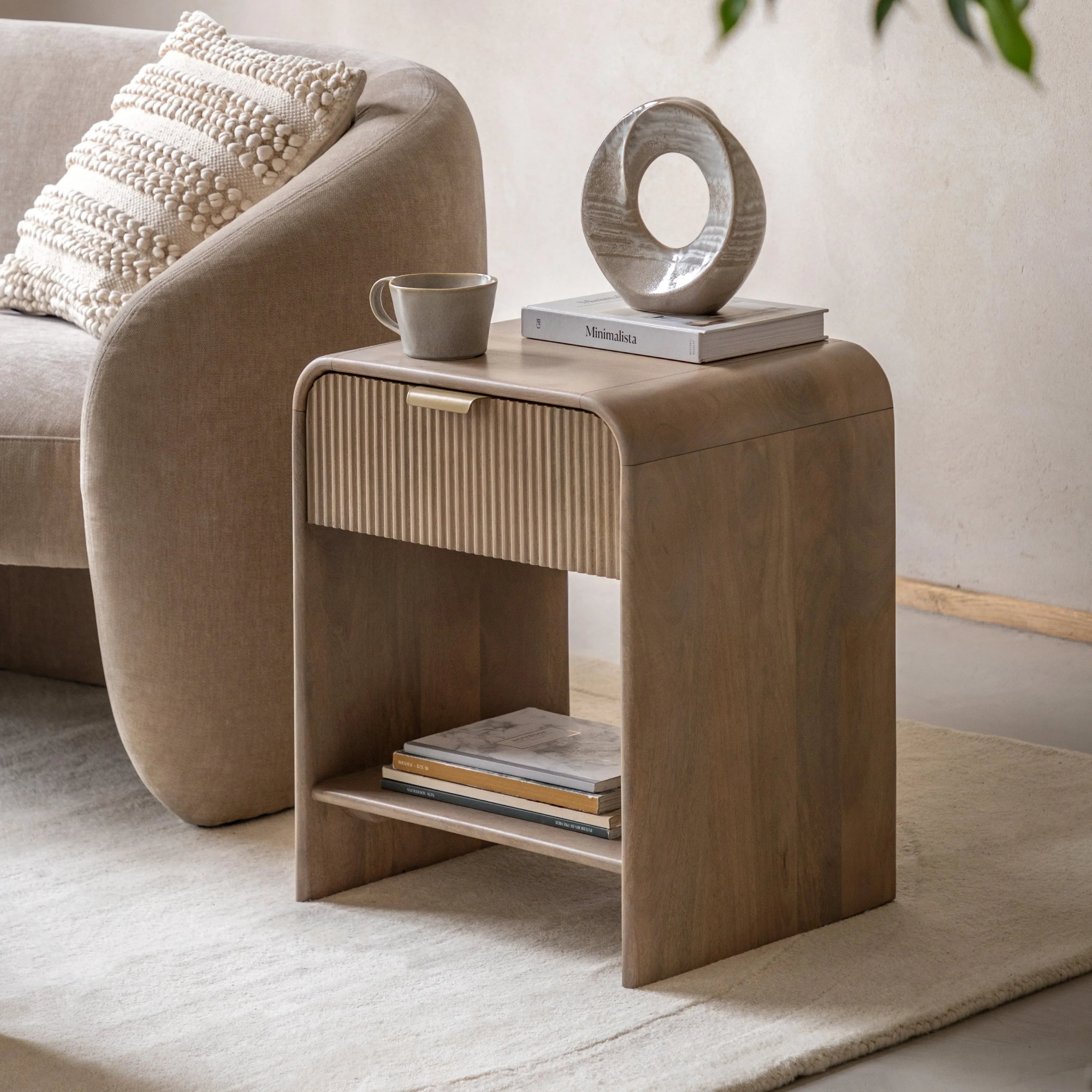 Gallery Direct Colonna 1 Drawer Large Bedside Table