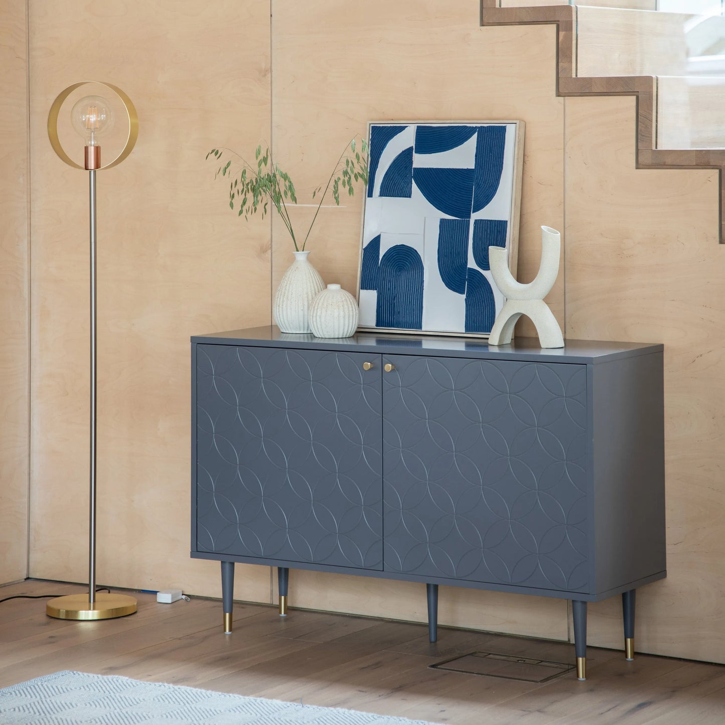 Gallery Direct Holbrook 2 Door Cabinet Grey