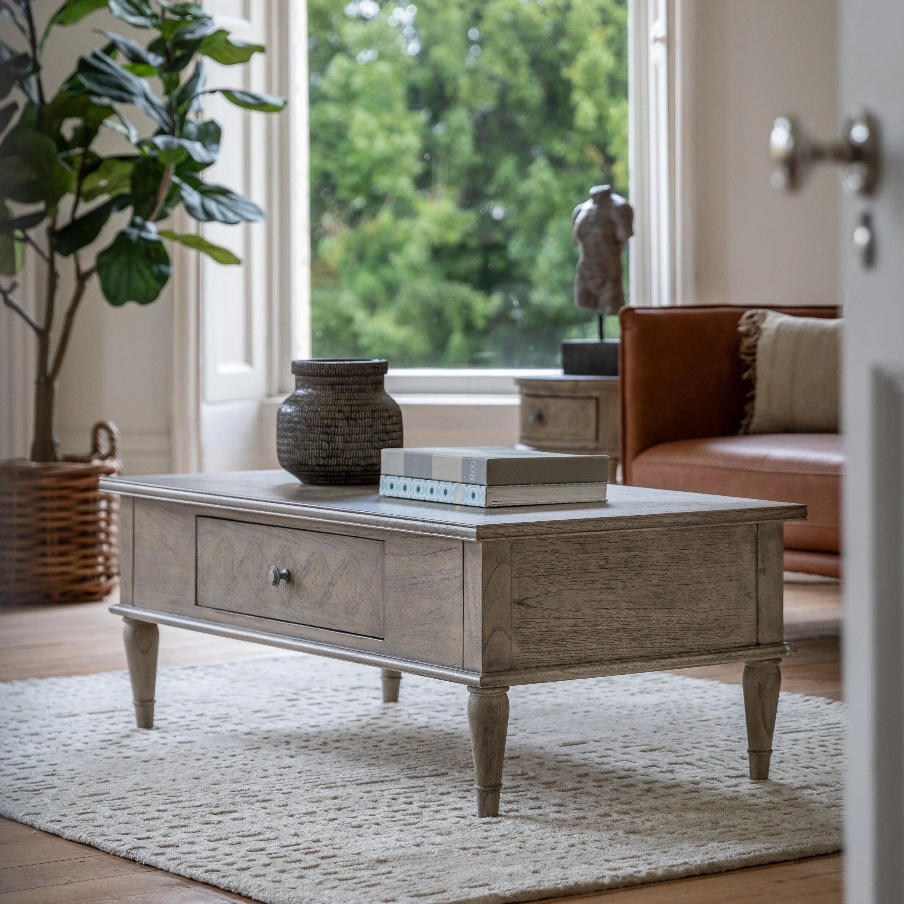 Shackletobs Rye Gallery Direct Rustique Push Drawer Coffee Table | Shackletons