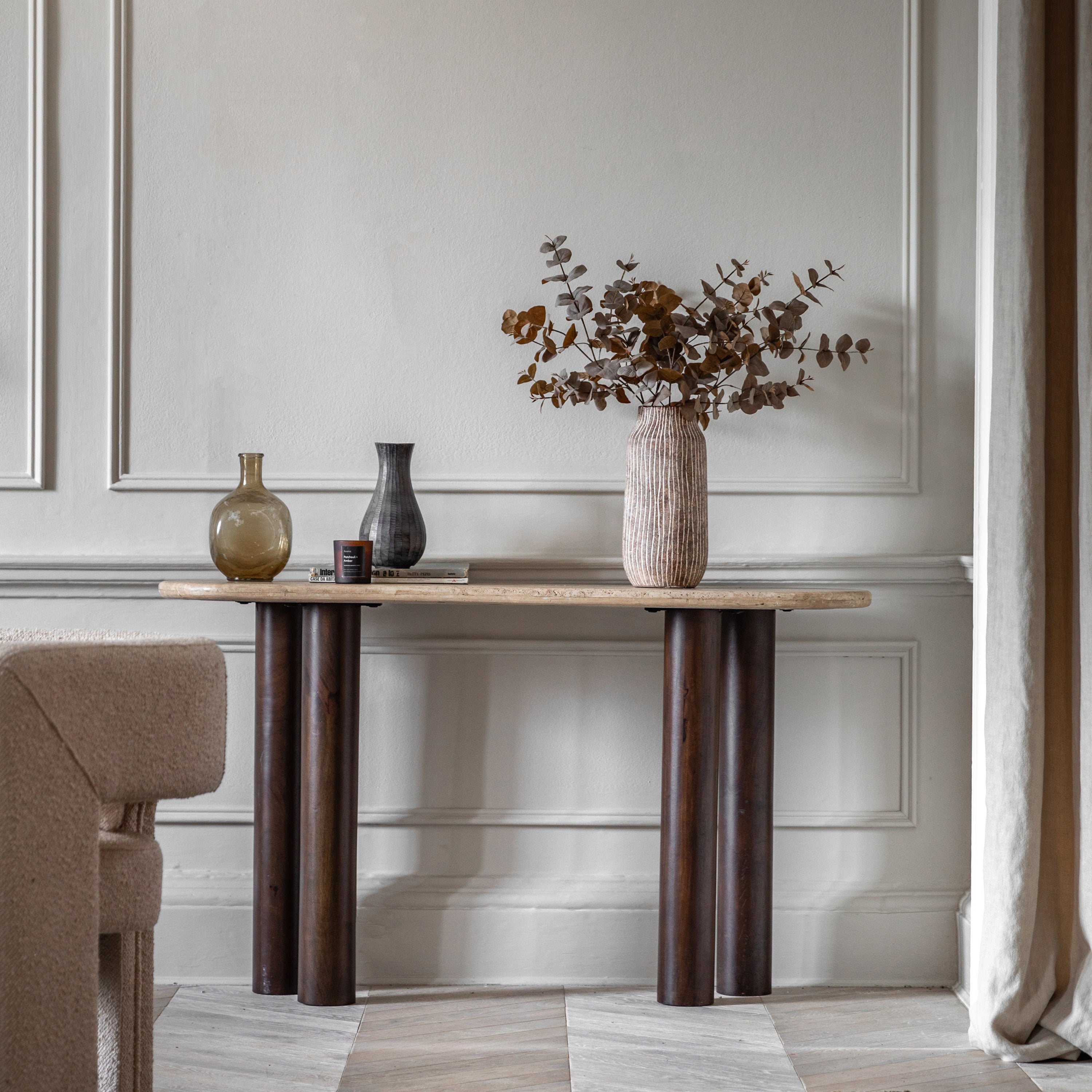 Gallery Direct Trevi Travertine Console Table | Shackletons