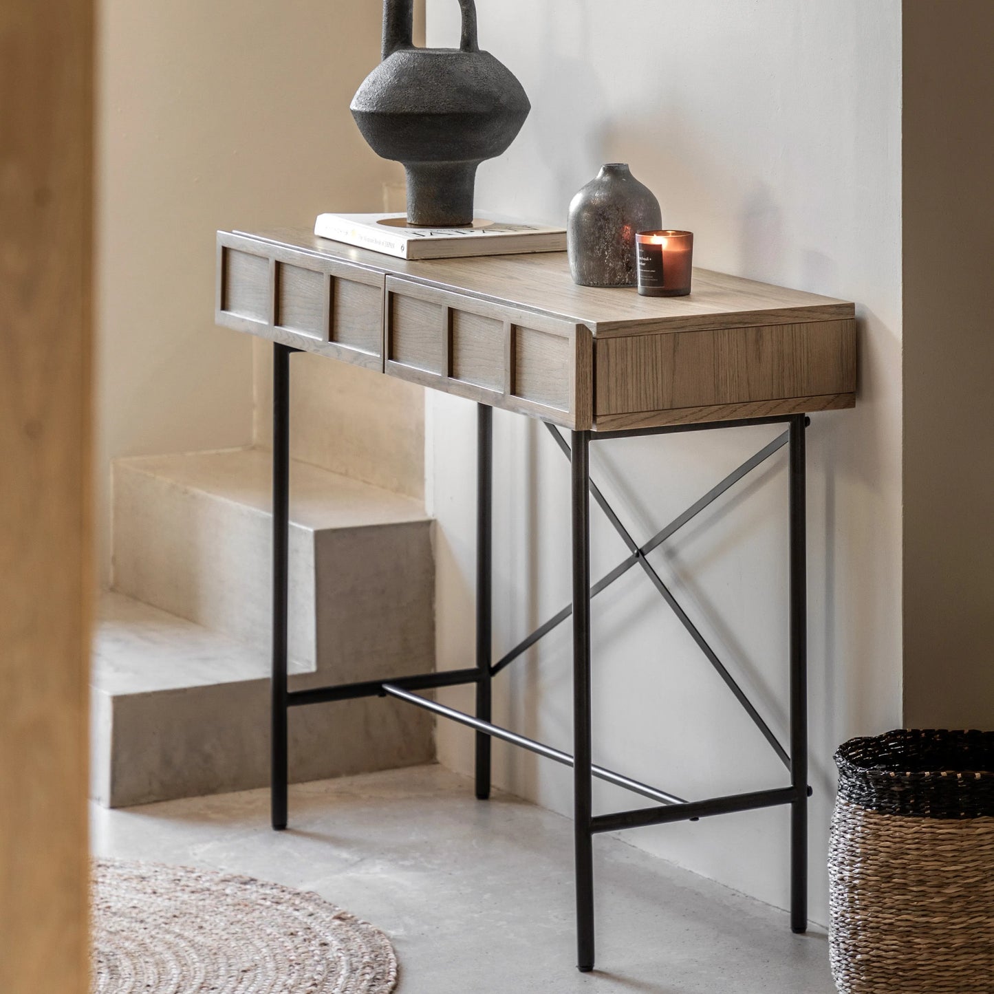 Gallery Direct Panelled 2 Drawer Console