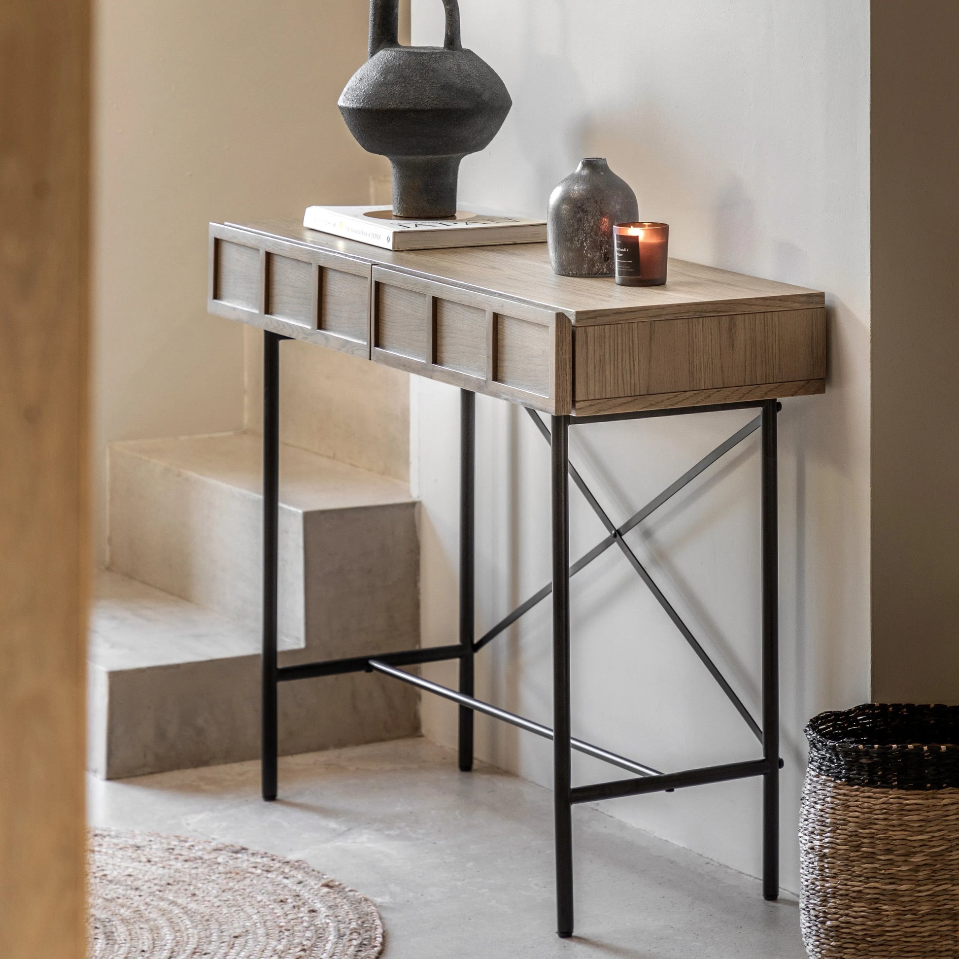 Gallery Direct Panelled 2 Drawer Console