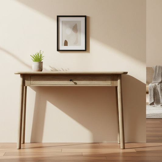 Gallery Direct Kingham 1 Drawer Desk in Grey