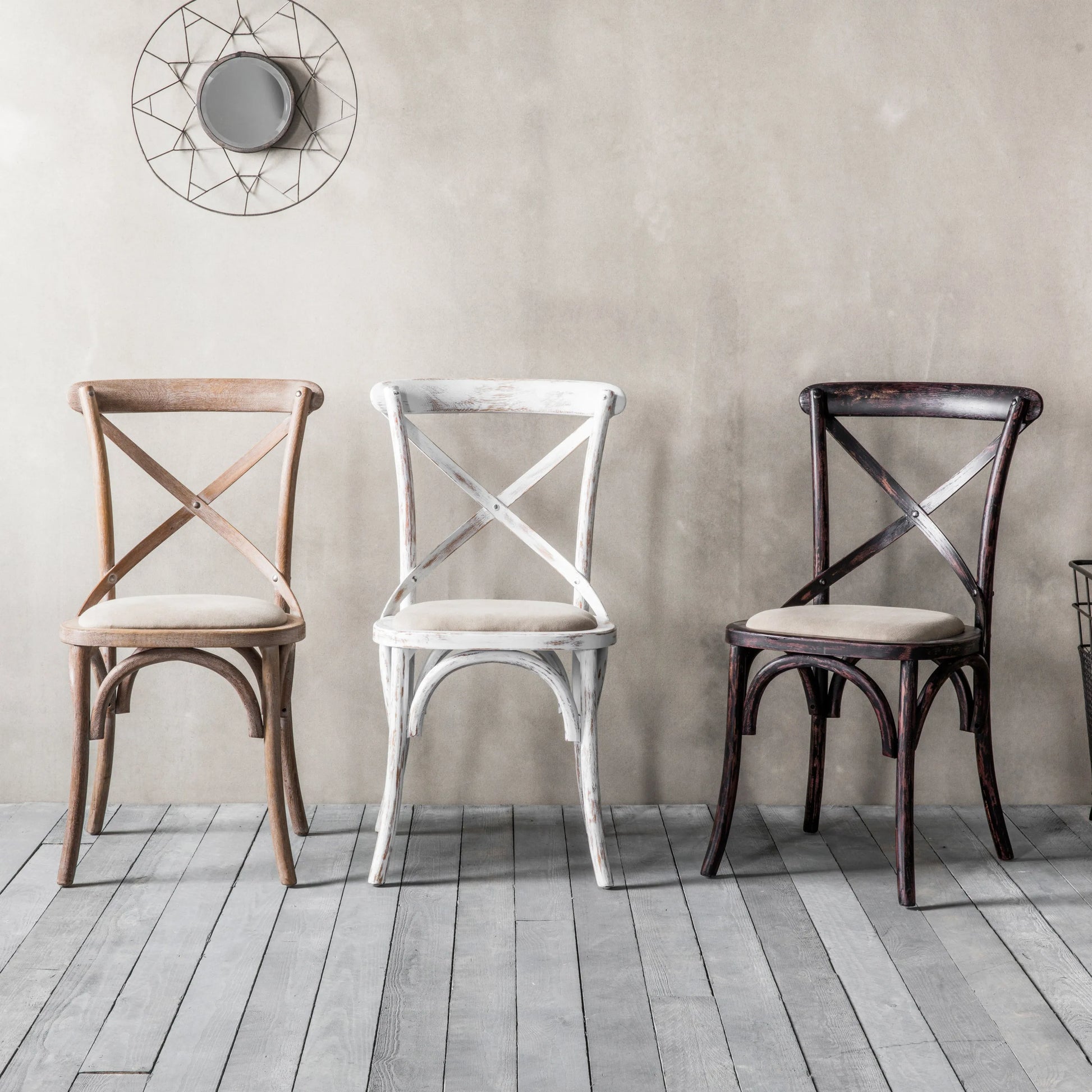 Gallery Direct Cafe Pair of Dining Chairs in Natural Linen
