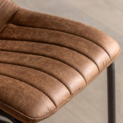 Gallery Direct Pair of Edington Dining Chairs in Brown