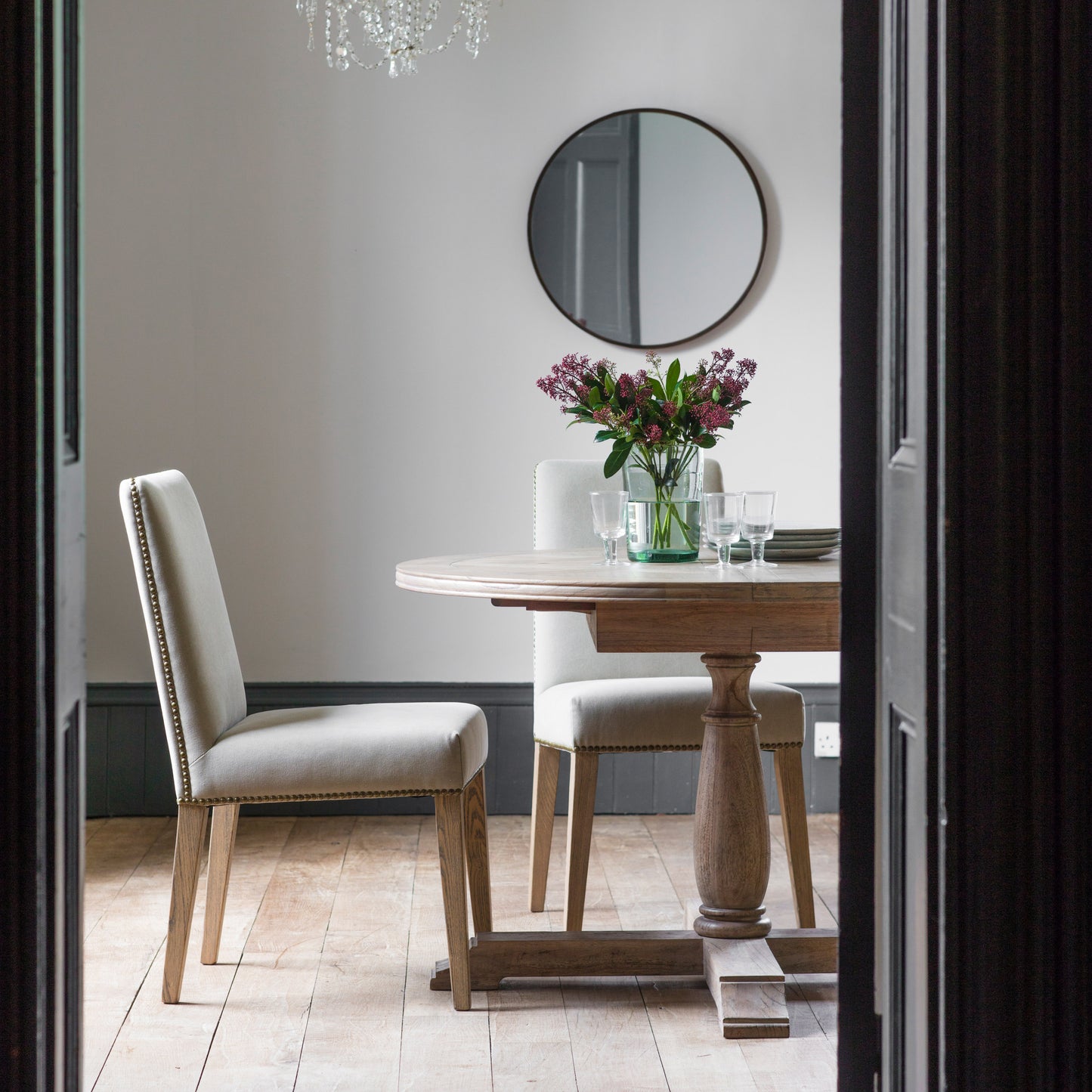 Gallery Direct Pair of Rex Dining Chairs in Cement Linen