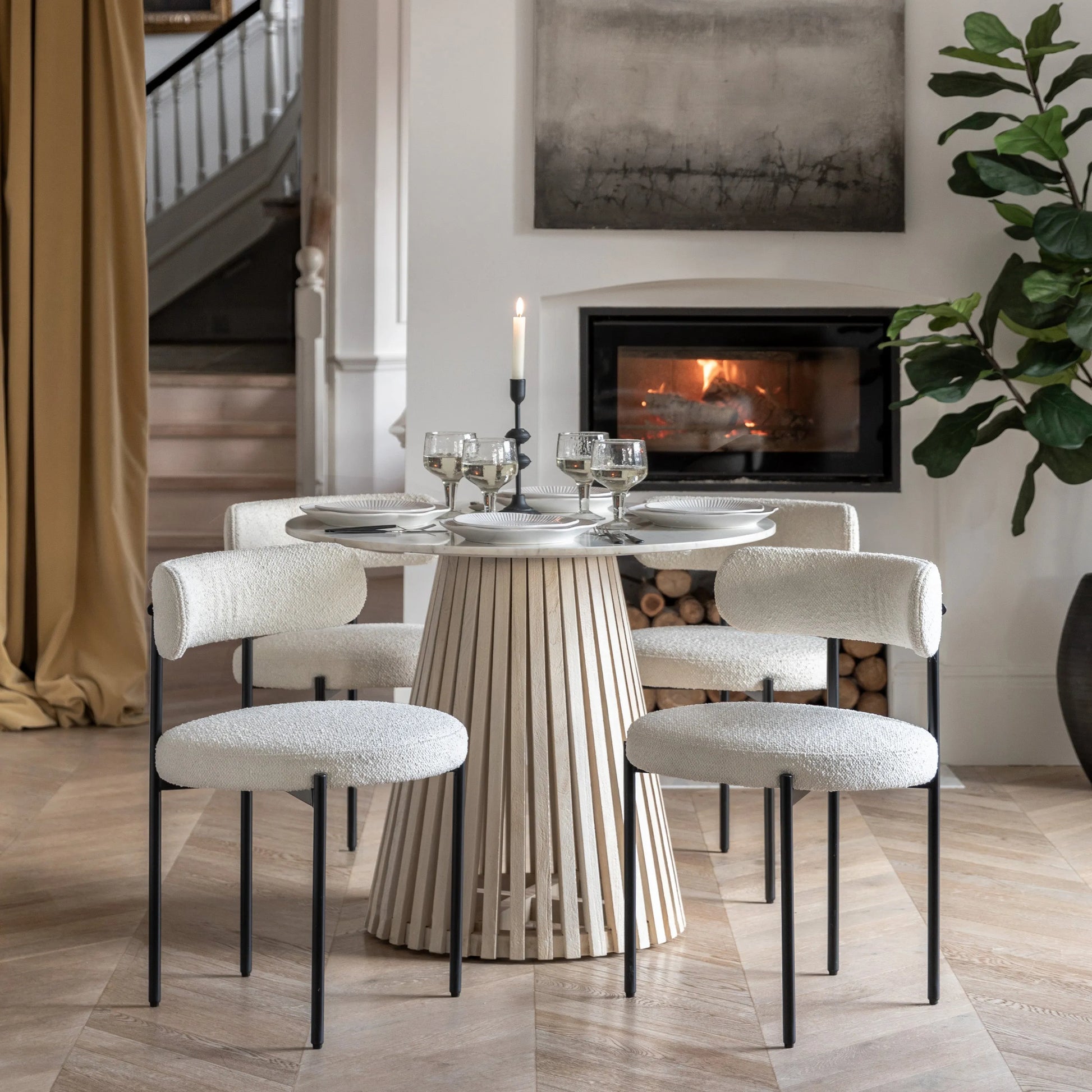 Gallery Direct Aveley Pair of Dining Chairs in Vanilla