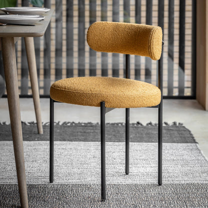 Gallery Direct Aveley Pair of Dining Chairs in Ochre