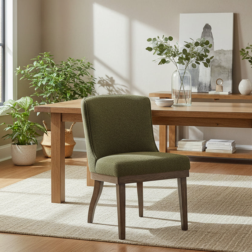 Gallery Direct Pair of Kelvedon Dining Chairs in Green